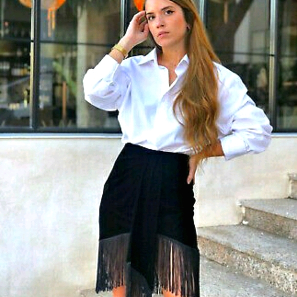 Zara Dresses & Skirts - NWTs zara fringe skirt